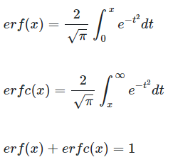 Erf Function Formula